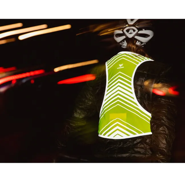 Apidura - vesta reflectorizanta ciclism Packable Visibility Vest, dimensiune L-XL - verde fluo gri