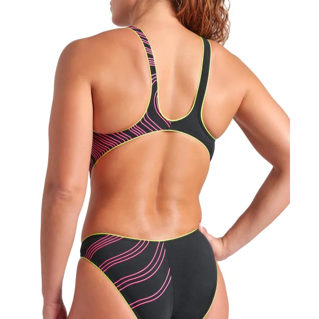 Arena - costum inot femei intreg - W One Stream - Black I Arctic I Lime