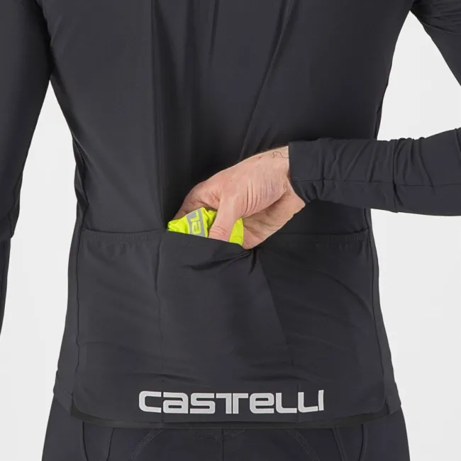 Castelli Squadra stretch - jacheta ciclism anti vant - verde lime electric gri inchis