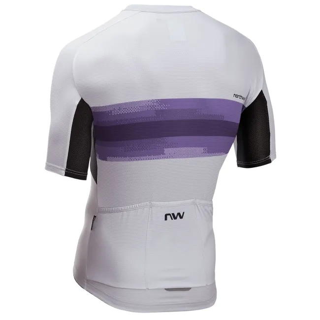 Northwave - tricou ciclism maneca scurta - Force EVO Jersey Short Sleeve - Light Grey | Dark Purple