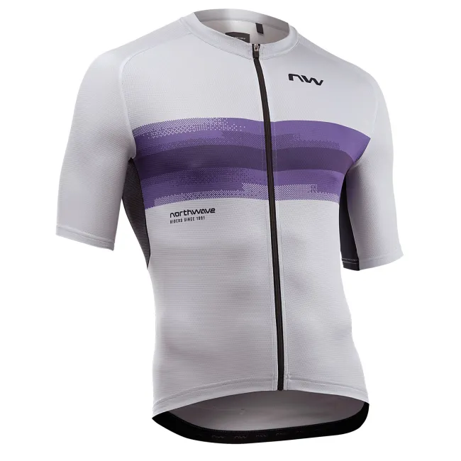 Northwave - tricou ciclism maneca scurta - Force EVO Jersey Short Sleeve - Light Grey | Dark Purple