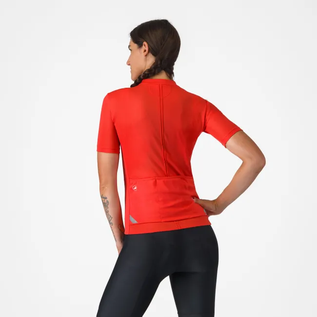 Castelli - tricou ciclism maneca scurta regular fit - Anima 4 W Jersey - 18-32 gr C - rosu deschis