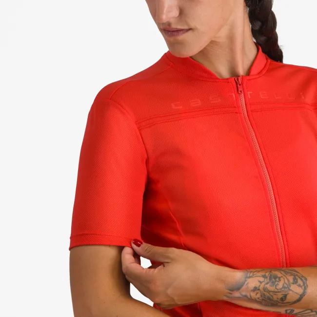 Castelli - tricou ciclism maneca scurta regular fit - Anima 4 W Jersey - 18-32 gr C - rosu deschis