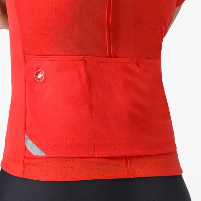 Castelli - tricou ciclism maneca scurta regular fit - Anima 4 W Jersey - 18-32 gr C - rosu deschis