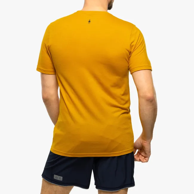 Smartwool - tricou sport unisex maneca scurta Mountain Horizon Graphic Short Sleeve Tee - galben intens miere