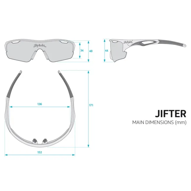 Spiuk - ochelari soare sport Jifter, 3 lentile de schimb transparent, portocaliu si verde oglinda - rama negru verde