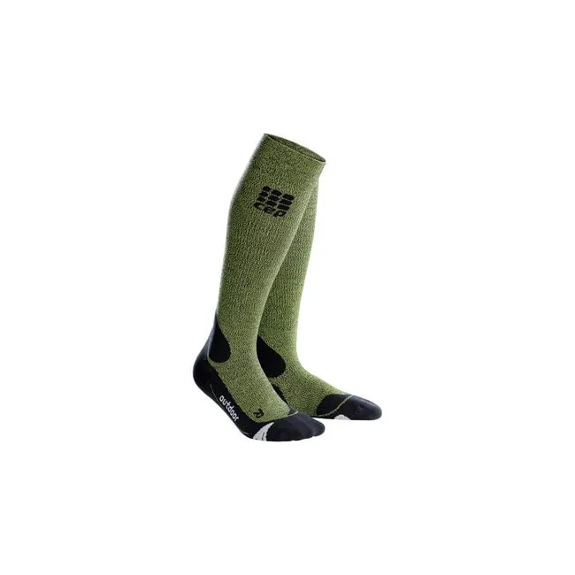 CEP Sosete merino outdoor lungi W verde-negru
