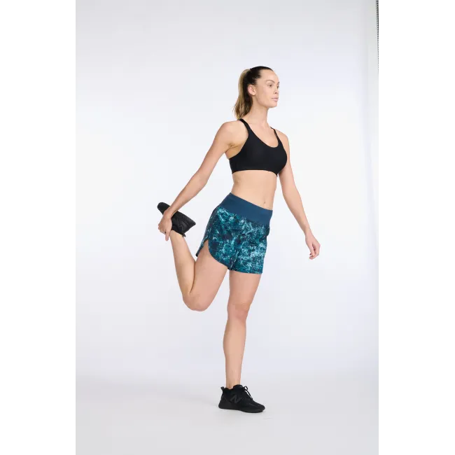 2XU - Pantaloni scurti de alergare pentru femei Aero 5 inch Shorts - albastru multicolor