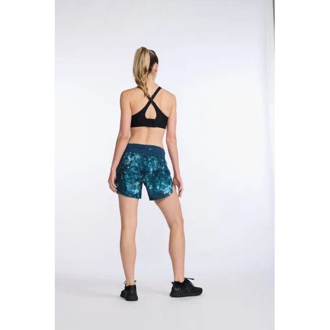 2XU - Pantaloni scurti de alergare pentru femei Aero 5 inch Shorts - albastru multicolor