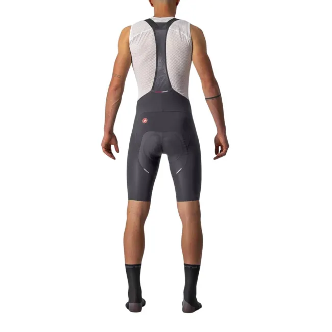 Castelli - Pantaloni ciclism scurti cu bretele  Free Aero RC bibshorts - gri antracit