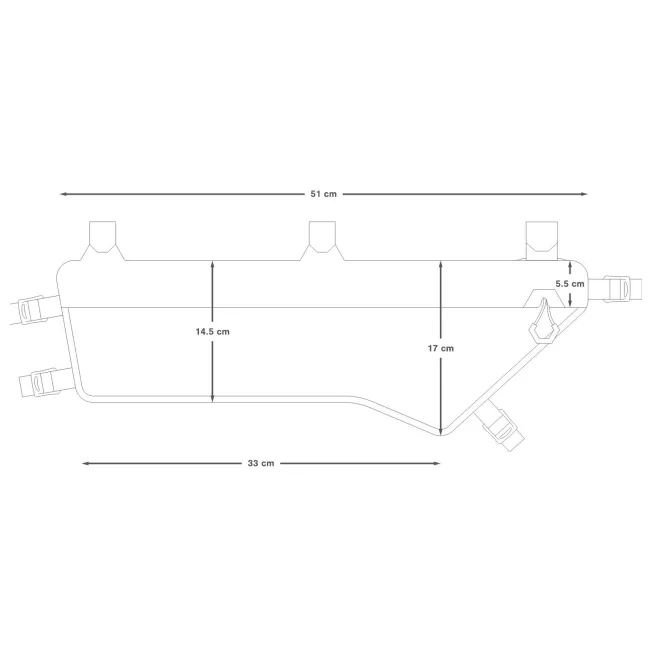Apidura - geanta cadru bicicleta Expedition Frame Pack 5.3 litri (pentru cadru compact) - gri negru