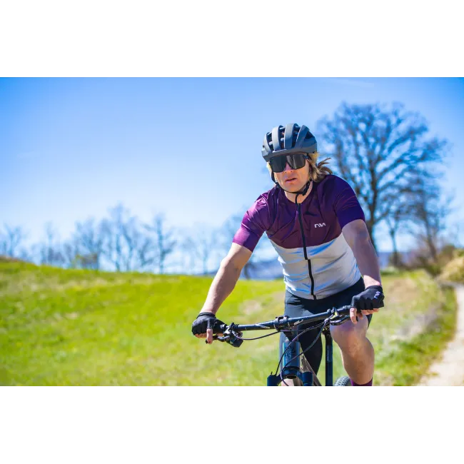 Northwave - tricou ciclism pentru barbati maneca scurta blade jersey - gri deschis mov inchis