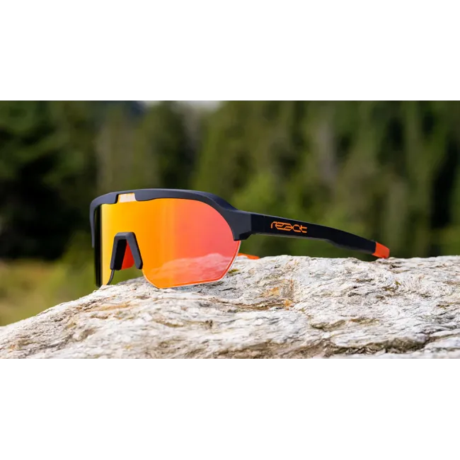 Ochelari de soare electro fotocromatici React Swiss OPTRAY RUBY - lentila portocalie si rama neagra