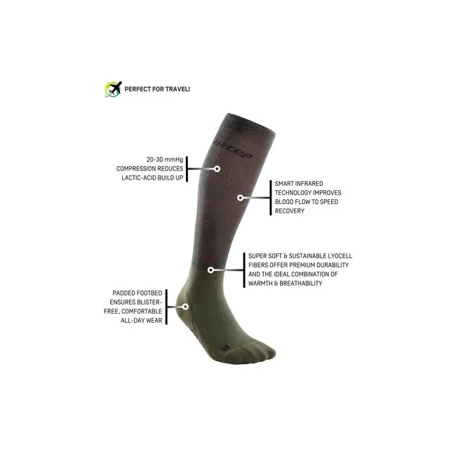 CEP - sosete compresie inalte - infrared recovery socks tall - forest night