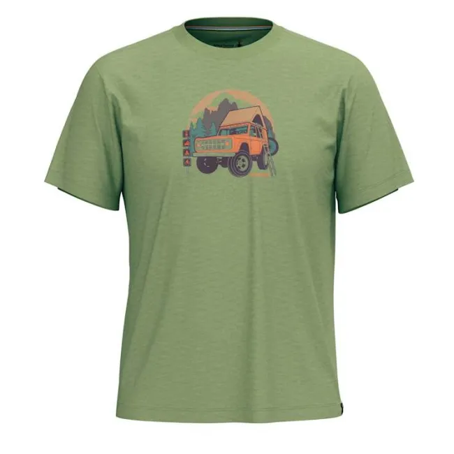 Smartwool - tricou merino - Long Weekend Short Sleeve Graphic Tee - Verde