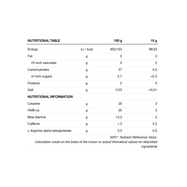 226ers - plic pudra - Pre Workout - lime - 300gr