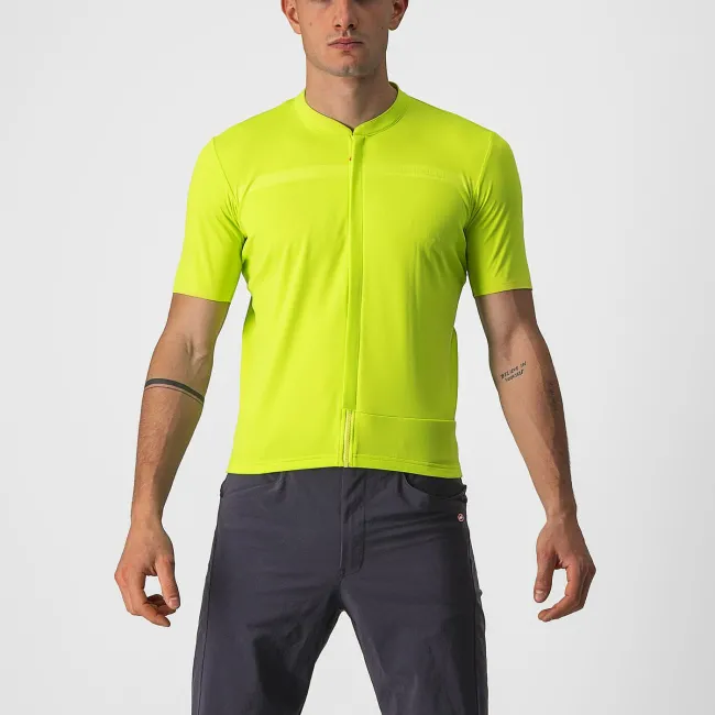 Castelli - tricou pentru ciclism cu maneca scurta Unlimited AllRoad - gallben fluo