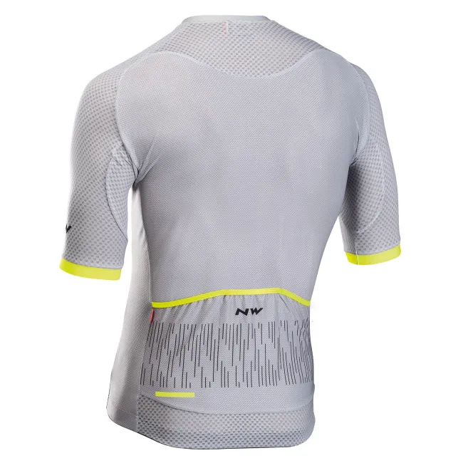 Northwave - tricou pentru ciclism cu maneca scurta Storm Air Jersey - gri deschis galben