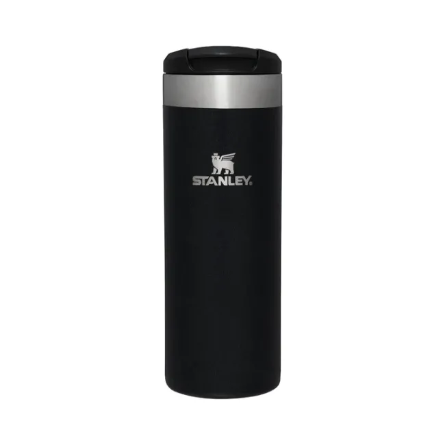 Stanley - termos mic calatorie The Aerolight Transit Mug - negru metalic - 470 ml