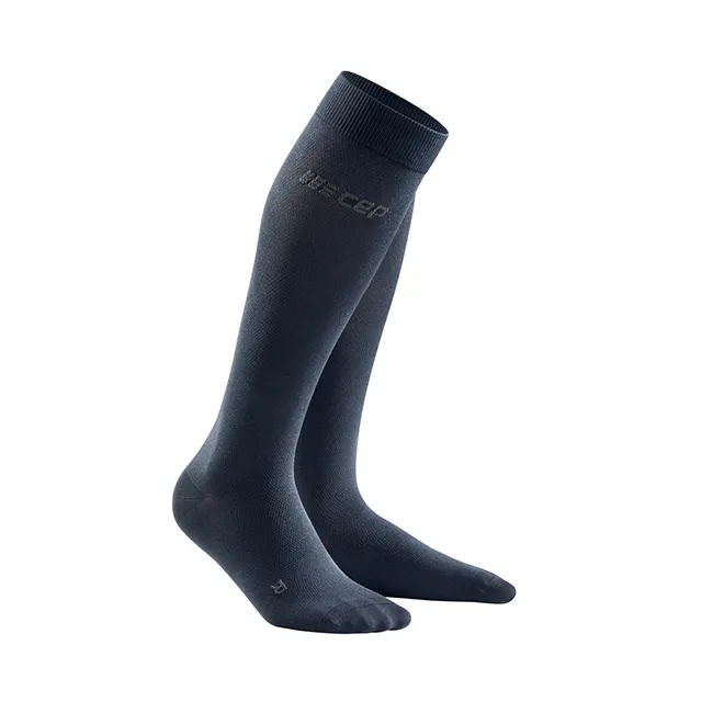 CEP - Sosete lungi compresie pentru femei Business Commuter Tall Compression women Socks - negru albastru