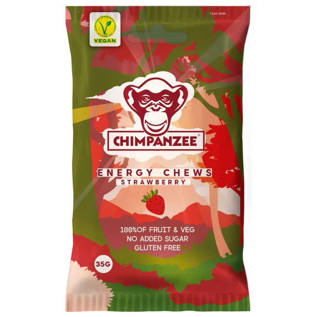 Chimpanzee - jeleuri gumate Energy Chews - capsuni - plic 35g