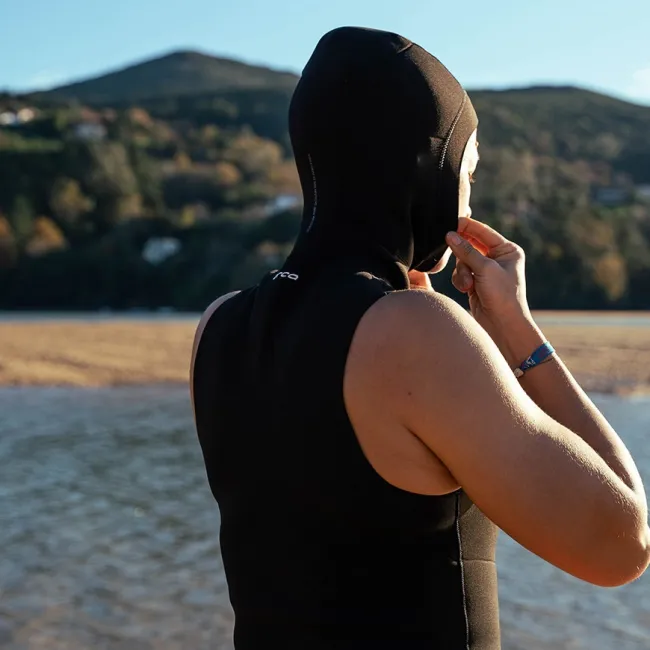 Orca -Vesta neopren pentru barbati cu gluga inot apa rece Heatseeker Hood vest - negru