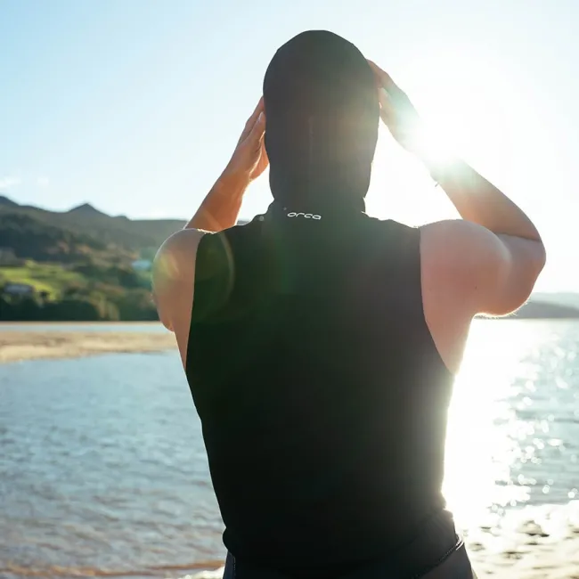 Orca -Vesta neopren pentru barbati cu gluga inot apa rece Heatseeker Hood vest - negru