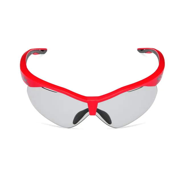 Spiuk - ochelari soare sport fotocromatici Ventix K, 2 lentile de schimb Lumiris II, transparent si negru - rama rosie neagra