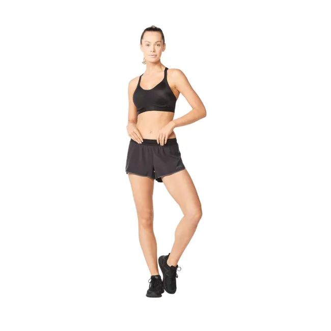 2XU - Pantaloni scurti de alergare pentru femei - Light Speed 3" Short - negru reflectorizant