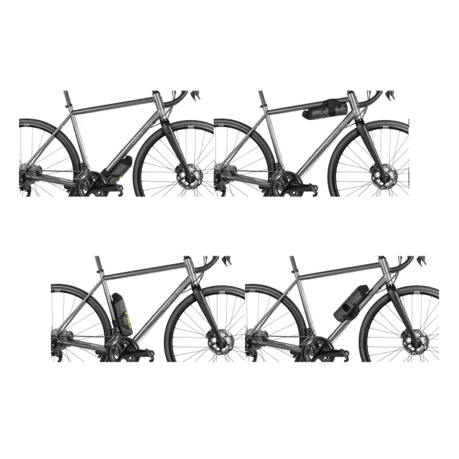 Apidura - geanta cadru bicicleta cu prindere in zona pedale Backcountry 2.0 Downtube Pack 1.8 litri - negru gri