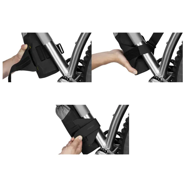 Apidura - geanta cadru bicicleta cu prindere in zona pedale Backcountry 2.0 Downtube Pack 1.8 litri - negru gri