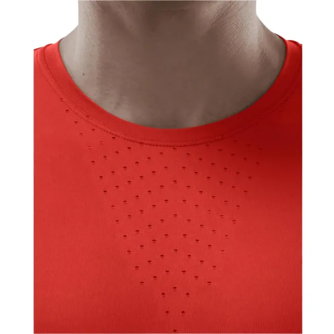 CEP - bluza cu maneca lunga - run ultralight shirt long sleeve - lava