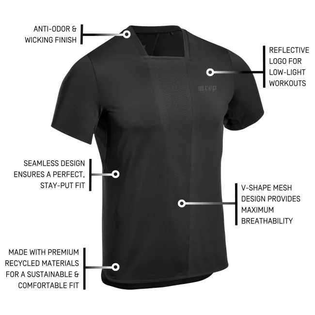 CEP - tricou tehnic femei - the run shirt short sleeve v4 - olive