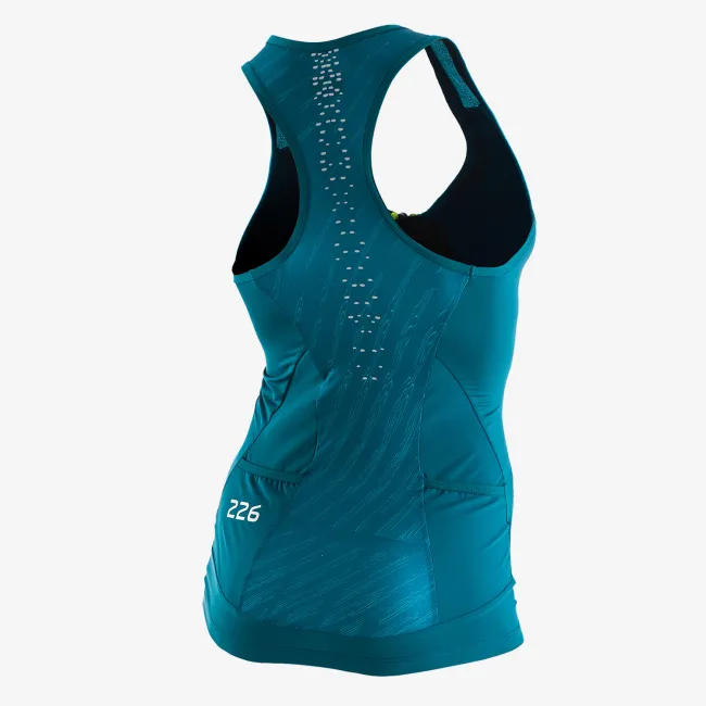 Orca 226 Perform Top Sleeveless - top femei pentru triatlon - turcoaz