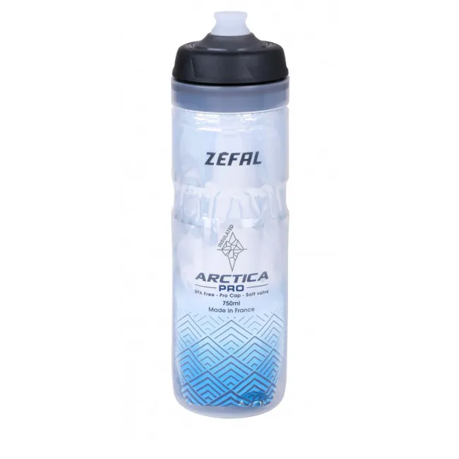 Zefal - bidon apa izolat termic Arctica Pro 75, 750ml - transparent gri albastru