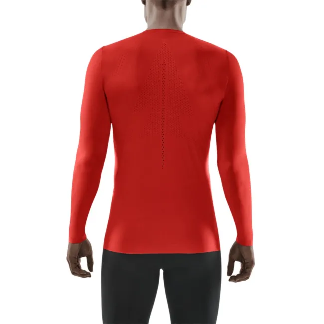 CEP - bluza cu maneca lunga - run ultralight shirt long sleeve - lava