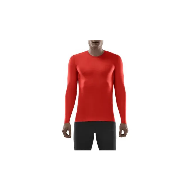 CEP - bluza cu maneca lunga - run ultralight shirt long sleeve - lava