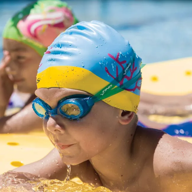 Finis - Casca inot silicon pentru copii Mermaid Silicone Cap Paradise - albastru deschis mov