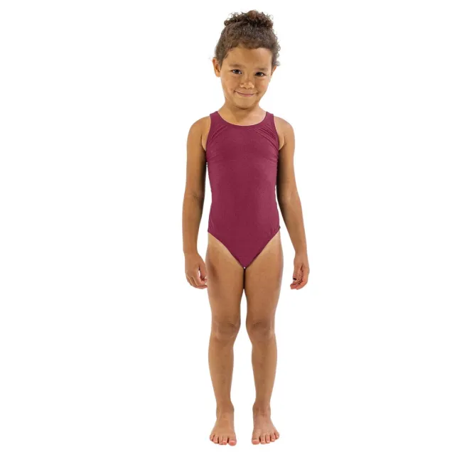 Finis - Costum de baie intreg Fete Bladeback - mov inchis cabernet solid