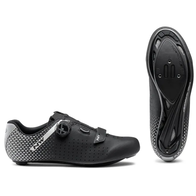 Northwave - pantofi ciclism sosea - Core Plus 2 Wide - Black | Silver