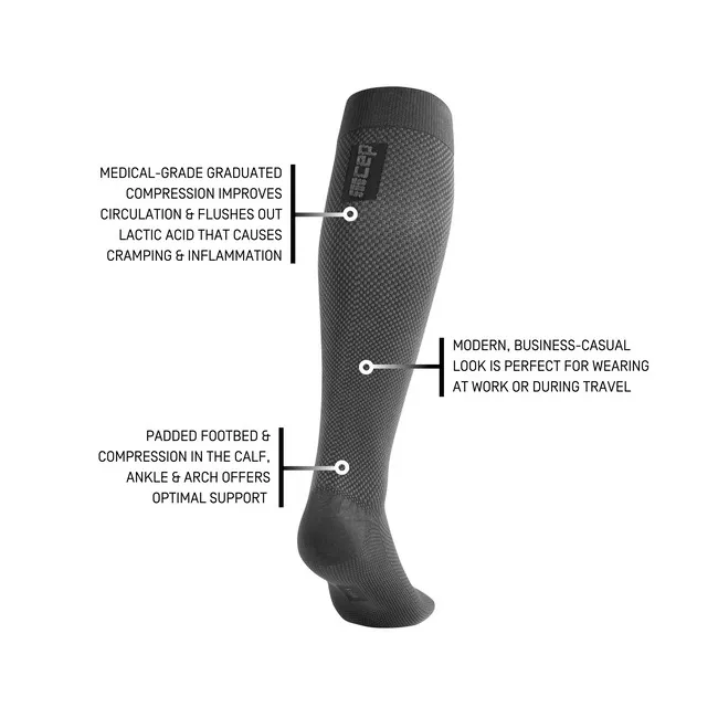 CEP - sosete compresie inalte - Business Compression Socks W - Tall v2 - Grey