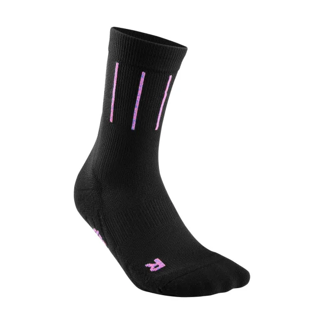CEP - sosete compresie medii - pinstripe socks running mid cut - black