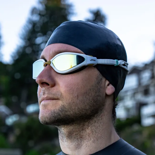 Finis - ochelari inot adulti Alliance googles - alb lentila oglinda