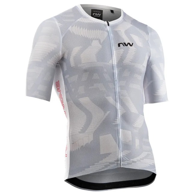 Northwave - tricou ciclism maneca scurta - Blade AIR Jersey Short Sleeve - Light Grey | Radiant Red