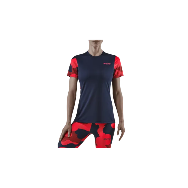 CEP - tricou tehnic - camocloud shirt short sleeve W - pink | peacoat