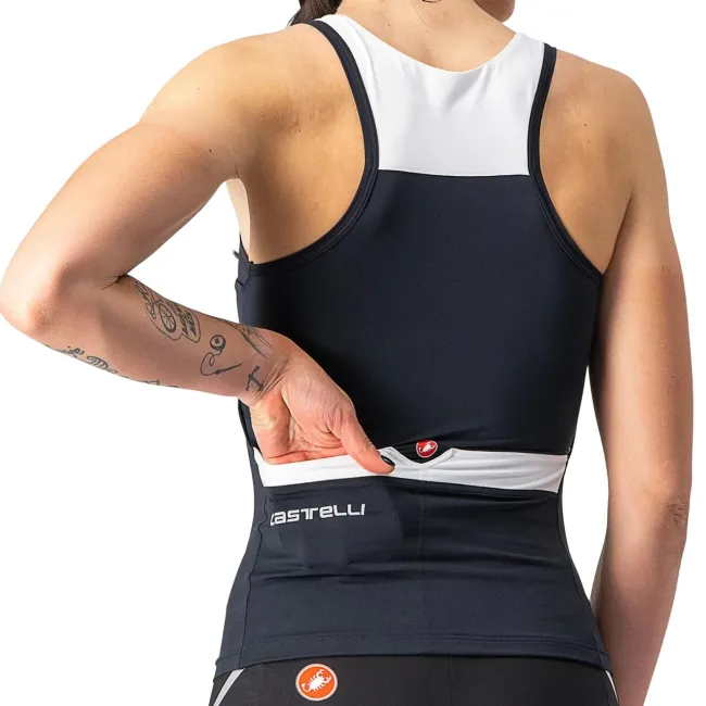 Castelli - maiou ciclism pentru femei Solaris Top - negru alb