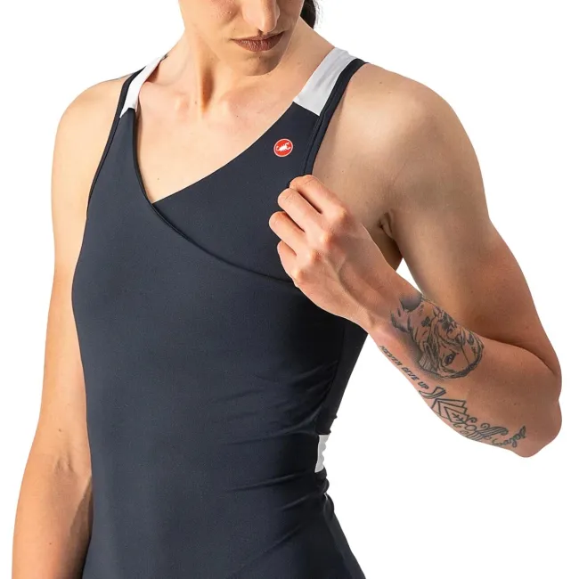 Castelli - maiou ciclism pentru femei Solaris Top - negru alb