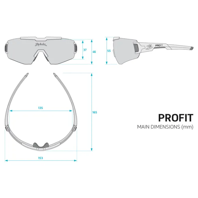 Spiuk - ochelari soare sport Profit, 2 lentile de schimb transparent si rosu oglinda - rama rosie