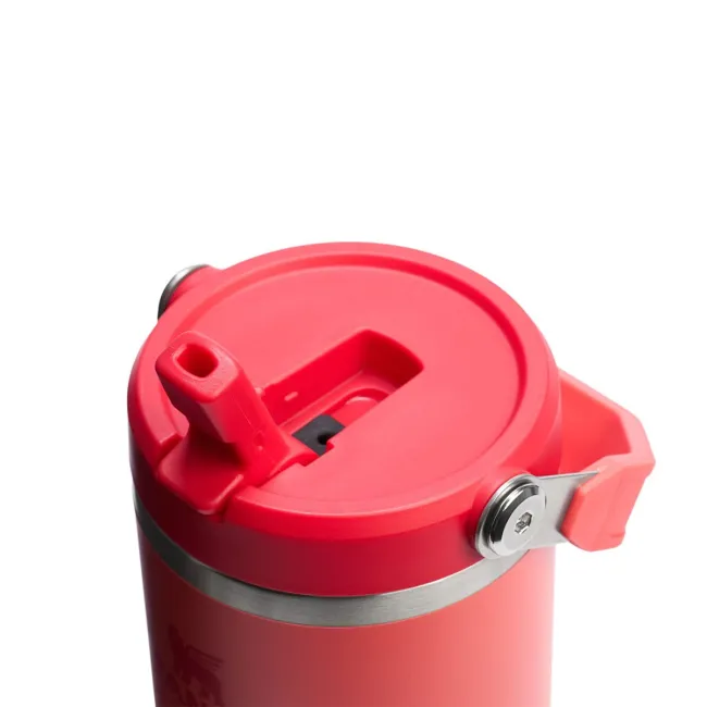 Stanley - termos tip sticla cu pai - Iceflow Flip Straw Tumbler 2.0 - coral - 0.89 L