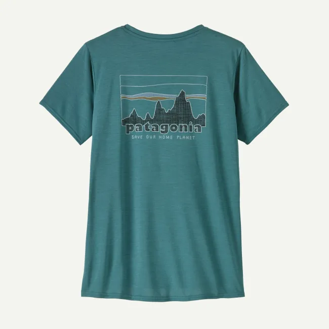 Patagonia - tricou - W Capilene Cool Daily Graphic - Verde | Albastru